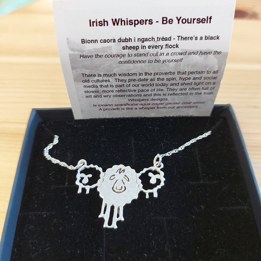 Irish Whispers - Be Yourself Necklace by Banshee Silver