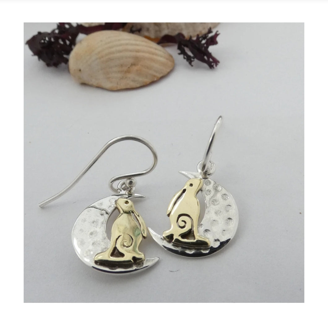 The Hare in the moon earrings