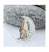 Load image into Gallery viewer, The Hare in the moon necklace from Banshee Silver
