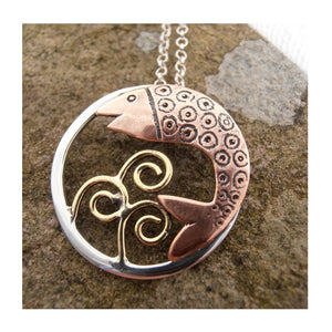 Salmon of knowledge necklace from Banshee Silver