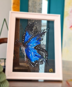 The blue butterfly by Fishers Screen Art