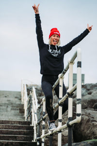 Red beanie hat from Wild Atlantic Surf company