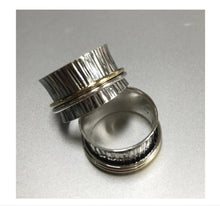 Load image into Gallery viewer, Organic textured sterling silver stress ring size 7
