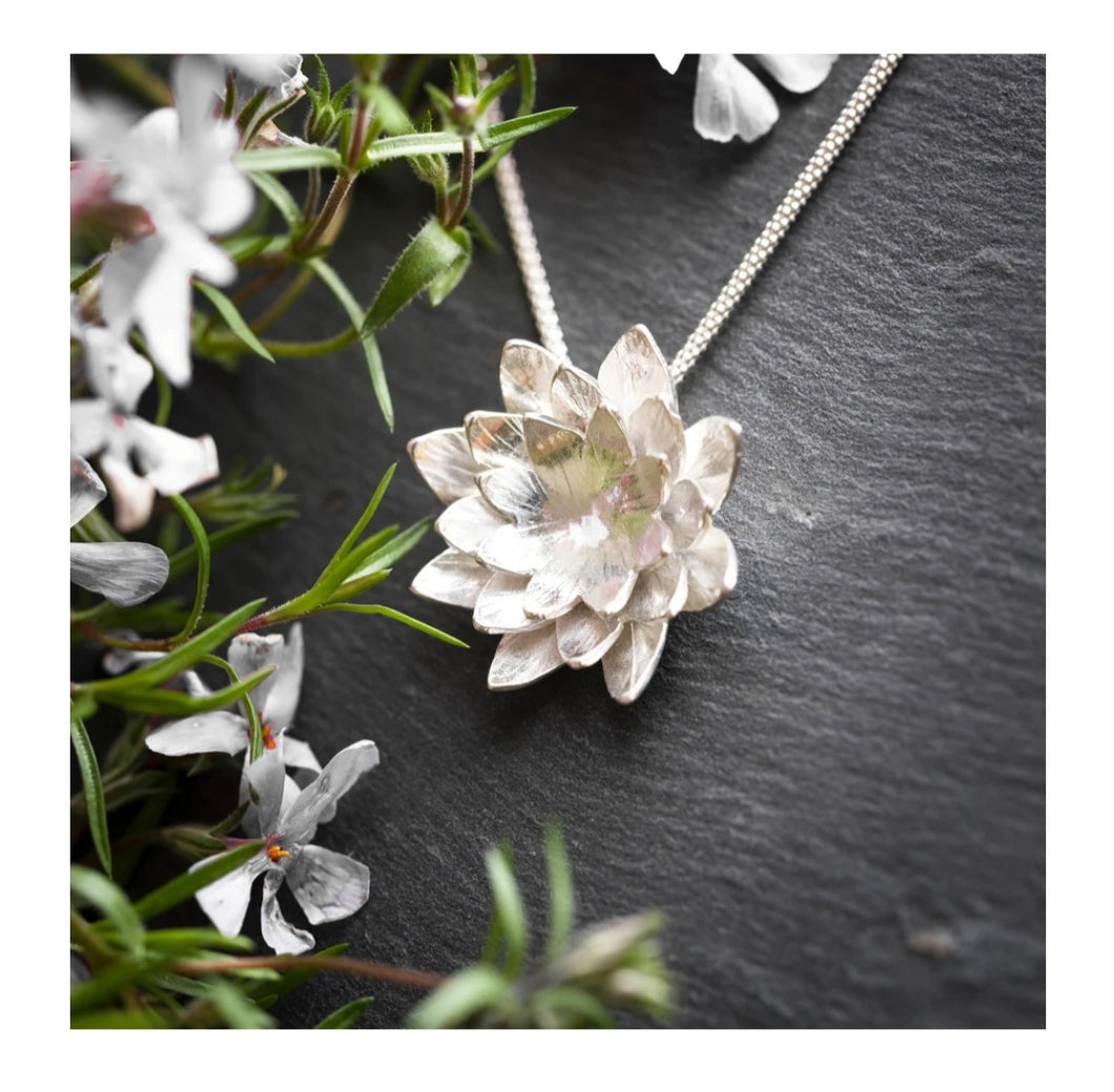 The Easter Lily Pendant by Banshee Silver